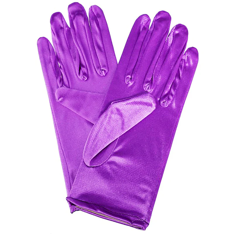Bridal Wedding Gloves Short Satin Dress Gloves - Image 21