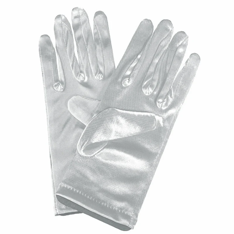 Bridal Wedding Gloves Short Satin Dress Gloves - Image 23