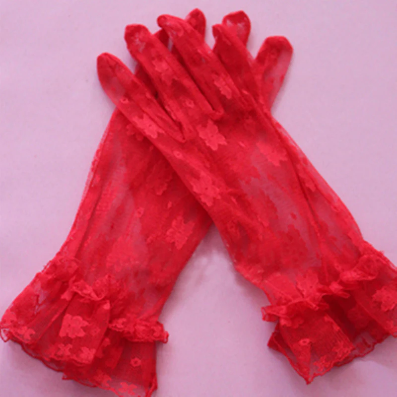 Bride Wedding Gloves Butterfly Embroidered - Image 7