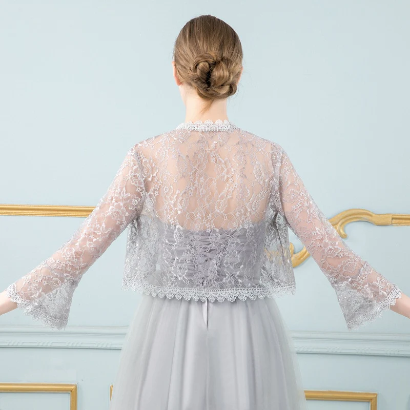 Lace Wedding Bridal Wrap Bolero Jacket Accessory - Image 10
