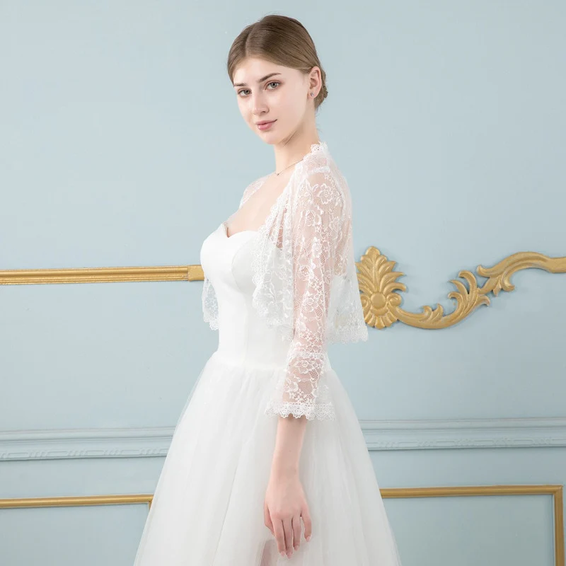 Lace Wedding Bridal Wrap Bolero Jacket Accessory - Image 15