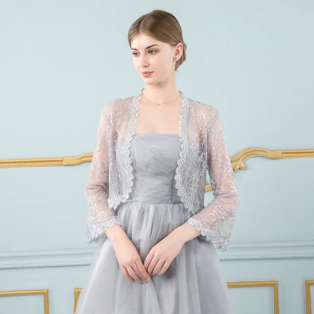 Lace Wedding Bridal Wrap Bolero Jacket Accessory - Image 20
