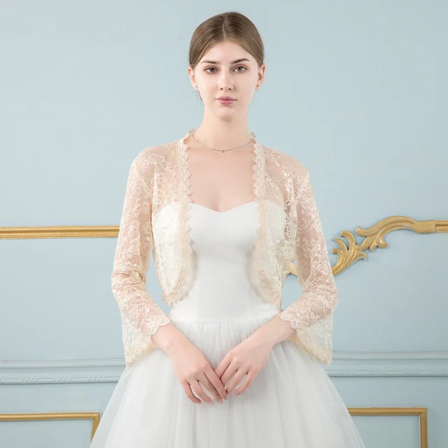 Lace Wedding Bridal Wrap Bolero Jacket Accessory - Image 32