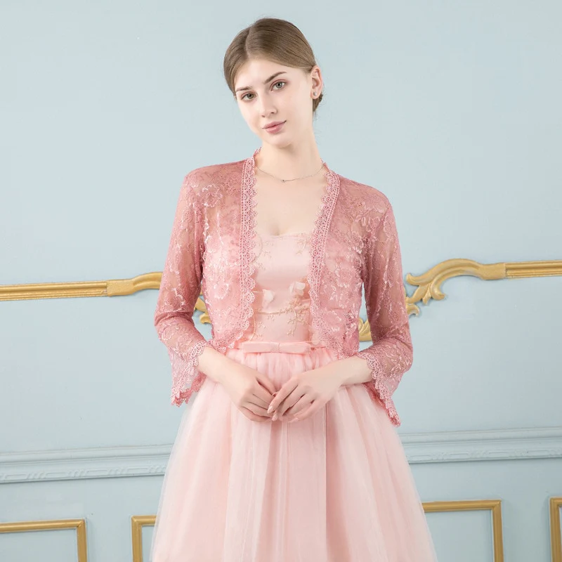 Lace Wedding Bridal Wrap Bolero Jacket Accessory - Image 9