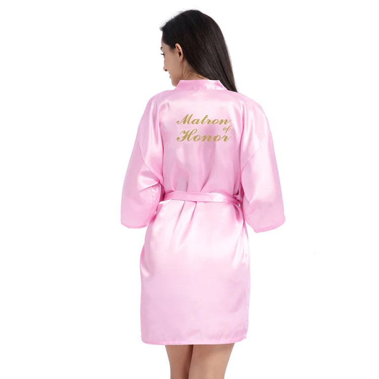 Married Bridesmaid Satin Silk Cardigan Gown - Image 3