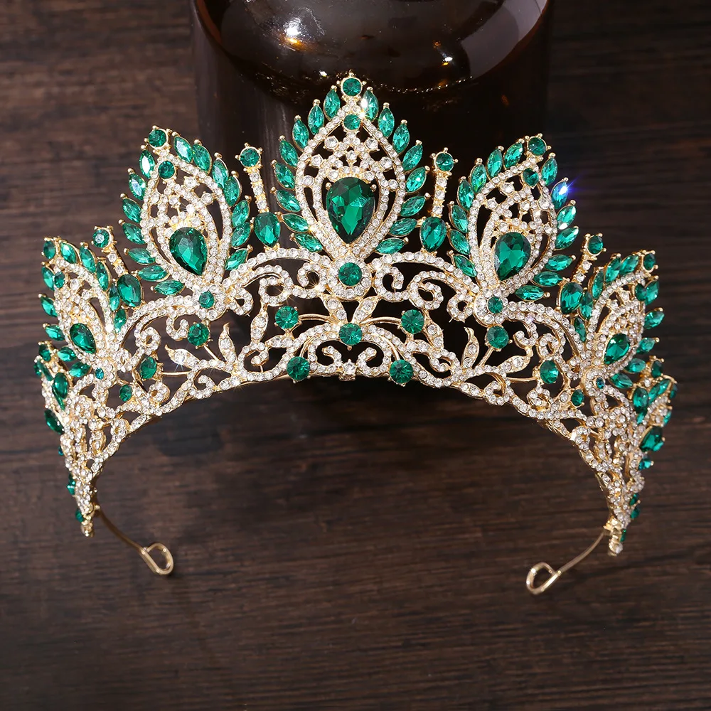 Pageant Crown Crystal Rhinestone Tiara Hair Accessory - Image 10