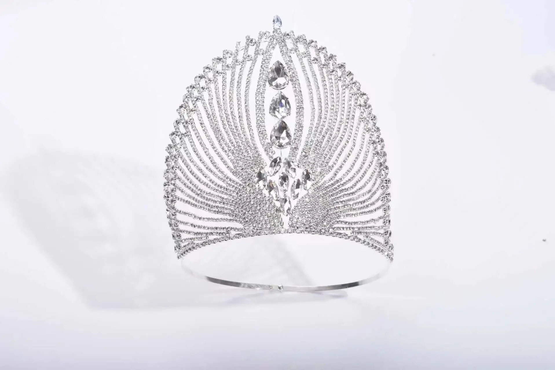 Pageant Crown Cubic Zirconia Crystal Tiara Hair Accessory - Image 5