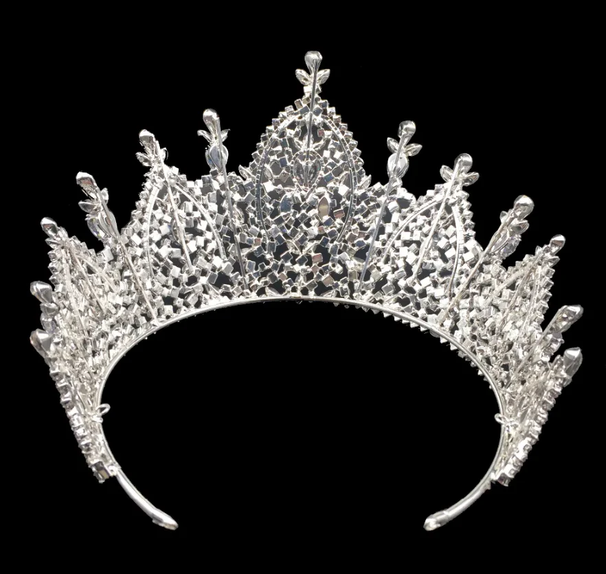 Tiara Crown Royal Cubic Zirconia Wedding Hair Accessory - Image 5